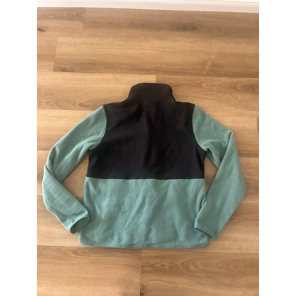 The North Face Polartec Full Zip Fleece Jacket Women’s Medium Green Black EUC
